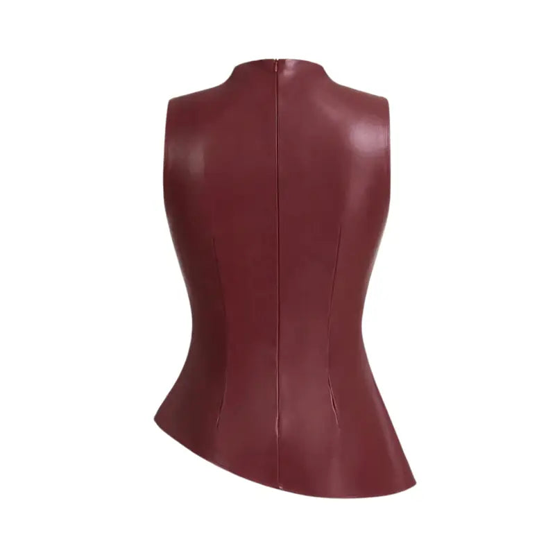 Burgundy Leder top