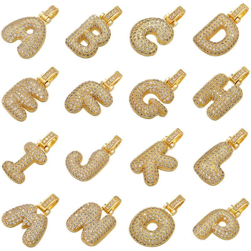 Bubble Buchstaben Halskette
