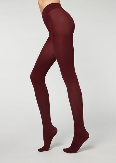 Bordeauxrote Strumpfhose