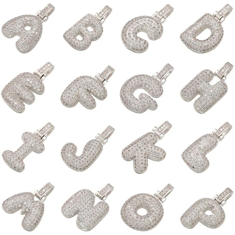 Bubble Buchstaben Halskette