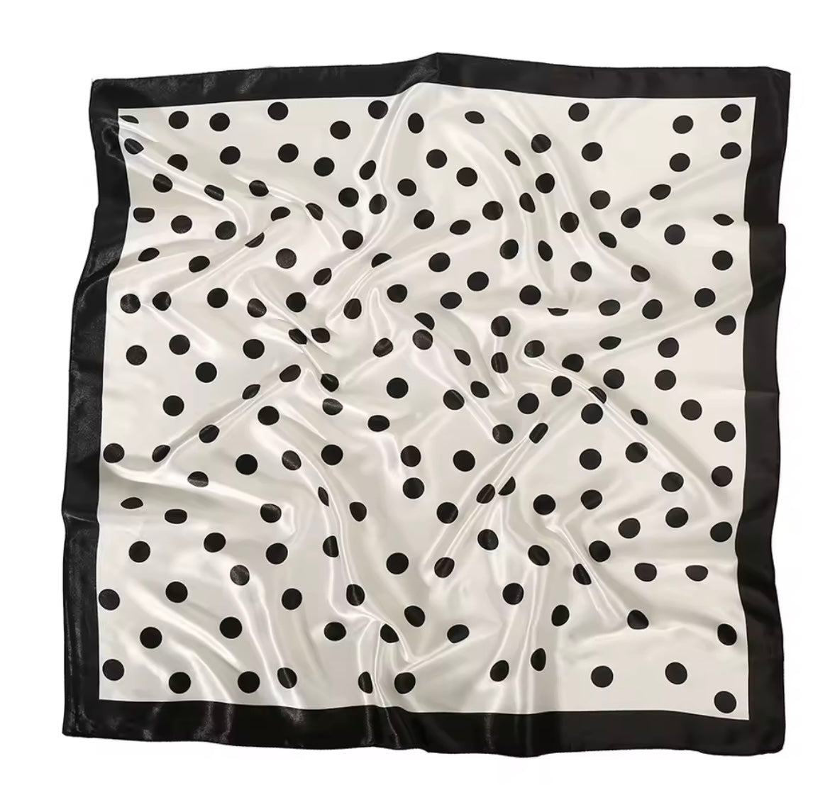 Polka Dot Satin Bandana